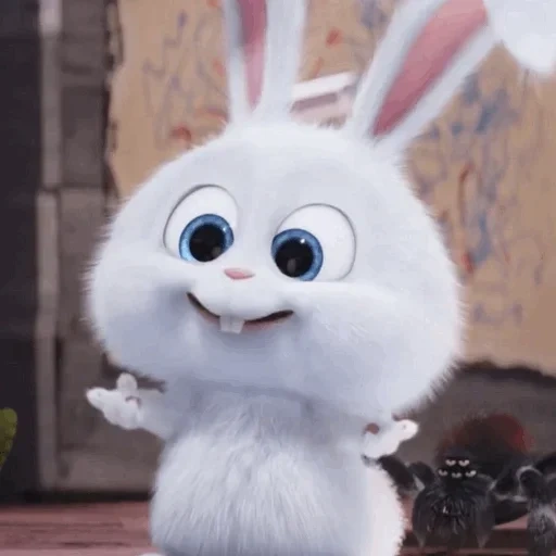 bunny, снежок кролик, кролик смешной, жизнь домашних животных кролик, тайная жизнь домашних животных кролик
