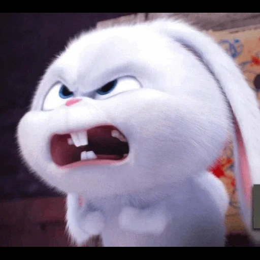 кролик снежок, кролик смешной, персонажи дисней, животные домашние, кролик снежок тайная жизнь домашних животных 1
