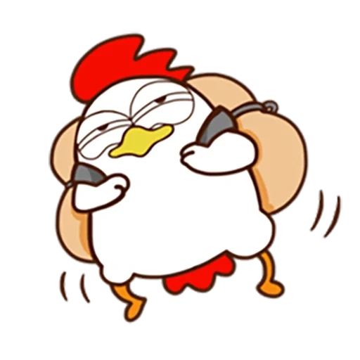 pollo, gallina, merrible gallo, pollo clipart, pollo asustado