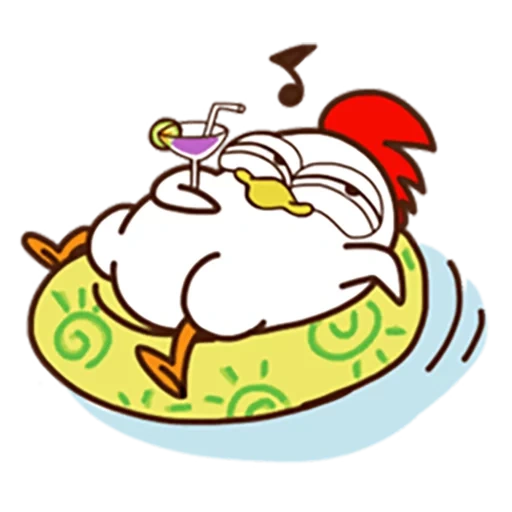 pollo, gallina, clipart, buon pollo