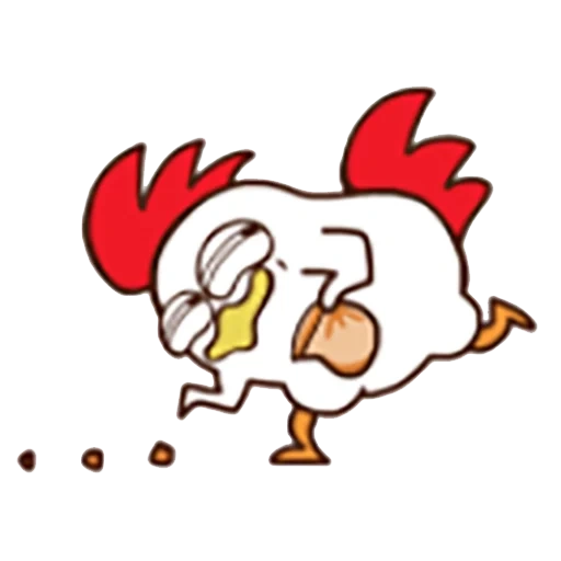 poulets, chicken, carton de coq, poulet clipat, poulet de dessin animé