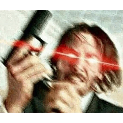 john wake, john wick 2, john wick meme, keanu reeves john wick, láser de ojo de pistola john wick