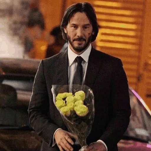 john wick, sasha grey, egor letov, keanu reeves, keanu reeves with flowers