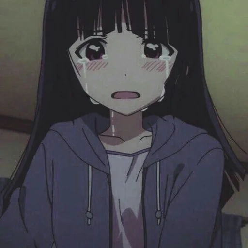 lágrimas de anime, anime triste, pantalla de llanto de anime, el anime del arte es triste, personajes de anime que lloran