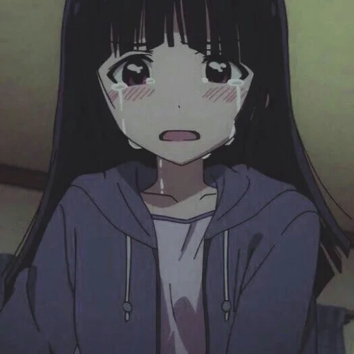 lacrime anime, anime triste, schermata di pianto anime, l'anime dell'arte è triste, personaggi anime piangenti