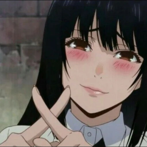 kakegurui, yumeko kakeguru, yumko jabs anime, eccitazione pazza anime, eccitazione folle kakegurui