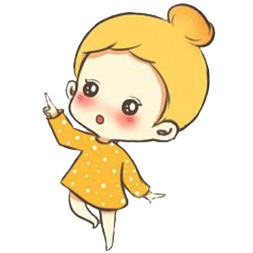 clipart, girl, lovely children, kawaii drawings, thinks a drawing