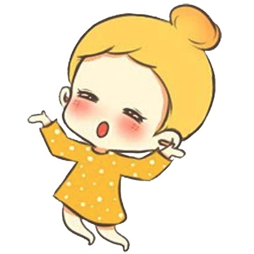 clipart, fille, illustration, filles adorables, toux de dessins animés