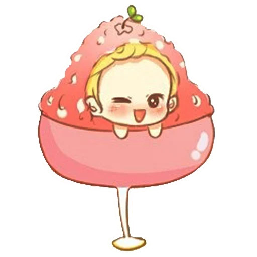 anime nyashka, anime cute, anime donut, anime chibi food, anime cute drawings