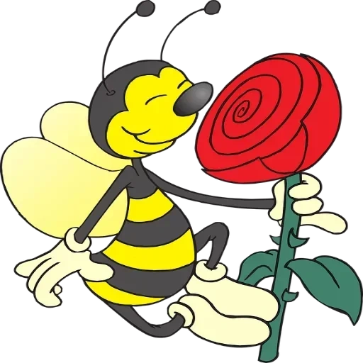 пчелка, рисунок пчелы, пчёлка цветке, пчелка цветами, жало пчелы рисунок