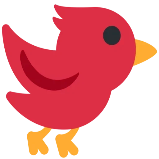 птица, твиттер, эмодзи птица, эмодзи птичка, птица кардинал