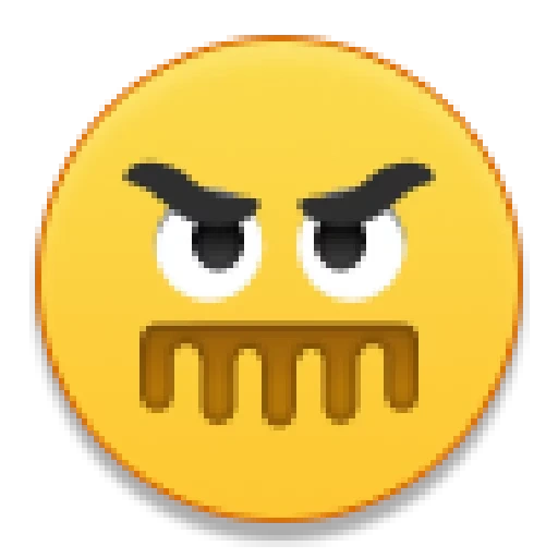 emoji, sonriente, diente de emoji, emoji sonrisas, un emoticón disgustado