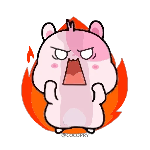 japanisch, die katze ist wütend, böses schwein