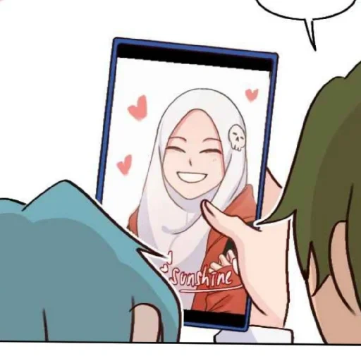 anime, giovane donna, anime musulmano, girls hijaba, sakura hijab anime