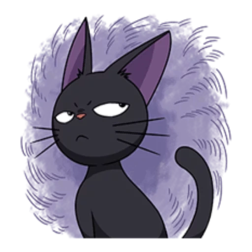 chat, chat kiki, chat noir, le museau de l'anime chat, service de livraison de sorcières