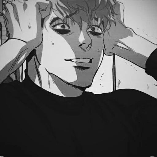 манхва, killing stalking, убить сталкера юн бум, killing stalking сану сумасшедший