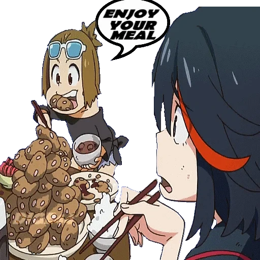 anime, anime is the best, food mako anime, anime characters, kill la kill dog