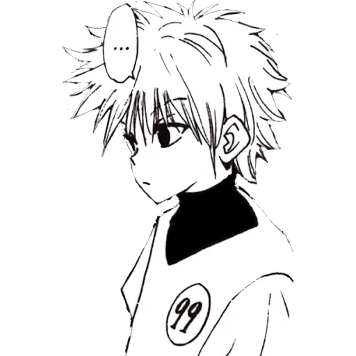 killua, chibbies killua, manga killoua, killua zoldik, pewarnaan killua