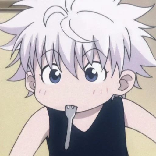 kilowa, killua, anime kilowa, karakter anime, tangkapan layar killua zoldik