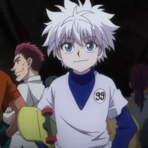 killoi, killoi hunter, killua hunter x hunter, chasseur d'examen killoi, killua contre la garde royale