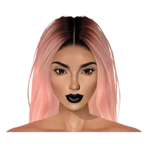 kylie, kylie jenner, perruque rose, kylie jenner sims 4