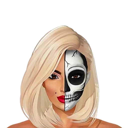 хэллоуин, скелет маска, хэллоуин макияж, макияж хэллоуина, образ хэллоуин девушки 2018