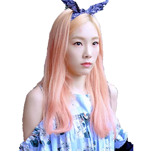 asiático, gente, park chang-lie, taeyeon pink hair, cabello melocotón