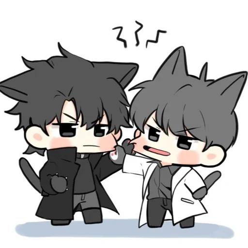 anime, pasangan anime, twoucan berubah, lukisan pasangan anime, vkook fanart chibi