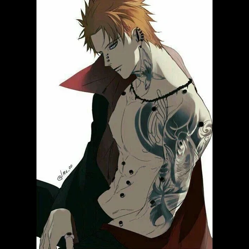 naruto, penn tendo, anime boy, payne tendo art, ichigo kurosaki