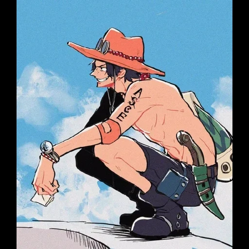 ace van pease, one piece ace, portgas d ais, anime one piece, anime one piece