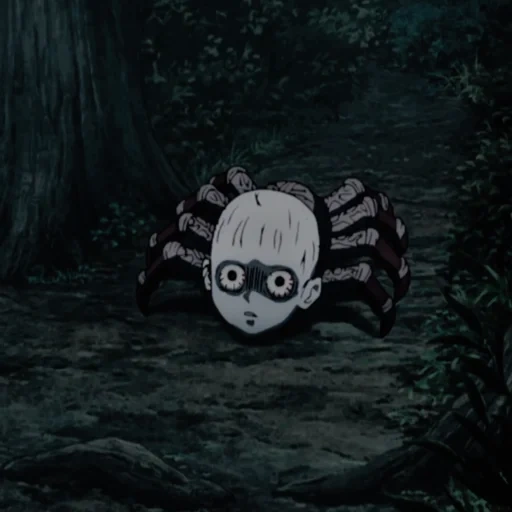 human, the anime is funny, meme spider anime, demon spider blade cutting, blade cutting demons demon spider father