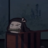nezuko angry, anime drôle, personnages d'anime, kato nazuko est maléfique, angry nezuko in box