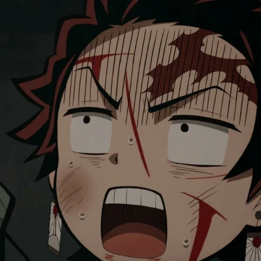 anime, the anime is funny, anime characters, kimetsu no yaiba, anime blade cutting demons to the apple