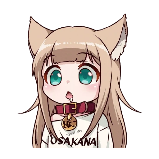 mikasa, kinako tidak, kinako neko, kucing anime yang indah, anime gadis kucing