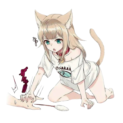 nekan, anime un peu, chats anime, kinako n'est pas, anime de chat de fille