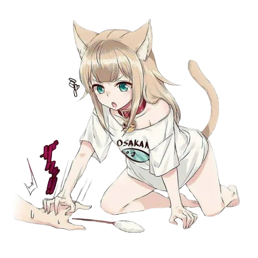 nekan, anime algunos, gatos de anime, kinako no es, anime de gato de niña