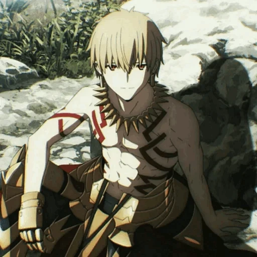 anime, gilgamesh, anime guys, anime characters, the fate of babylonia gilgamesh