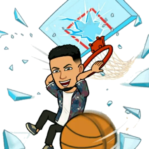 kari, young man, bitstrips, play games, basketball