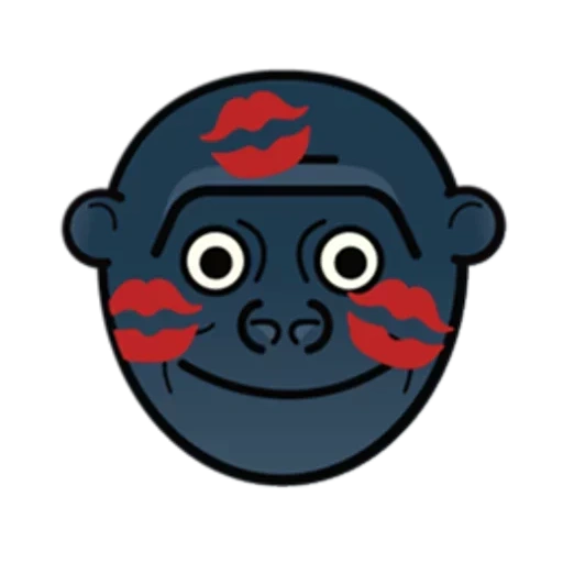 gorilla, buio, emoji gorilla