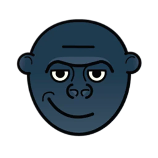 buio, emoji luna, affronta il vettore, moon smileik, emoji gorilla