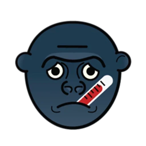 gesicht, junge, emoji gorilla, der kopf des gorillas, emoji gorilla