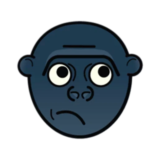 cabeça, enfrentar, trevas, faces vector, emoji gorilla