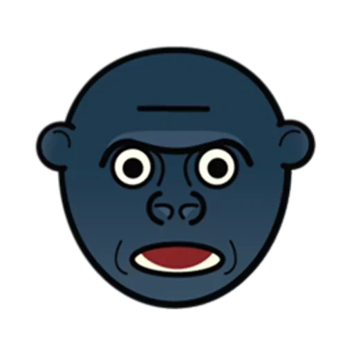 gesicht, emoji, dunkelheit, wütendes gesicht, emoji gorilla