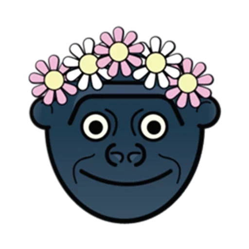 buio, faccia avatar, gorilla arrabbiato, emoji gorilla, simboli di emoji