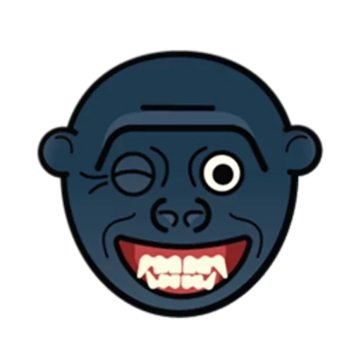 buio, maschera malvagia, badge maschera, emoji gorilla, maschera di un mostro di bambini