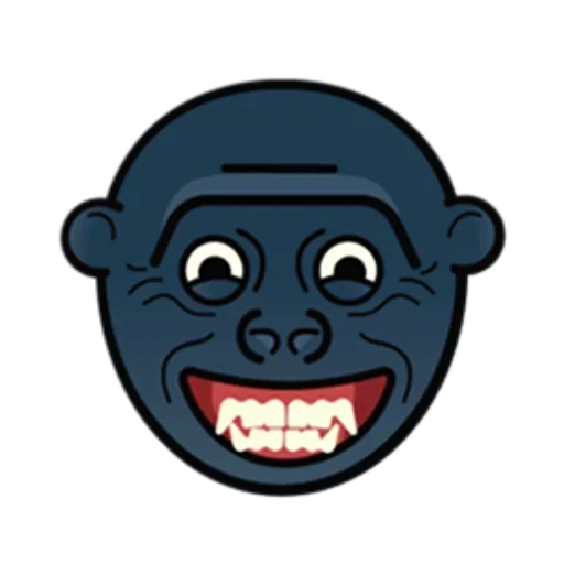 dunkelheit, wütendes gesicht, emoji gorilla, maske eines monsters von kindern, beängstigende gesichter der ikone