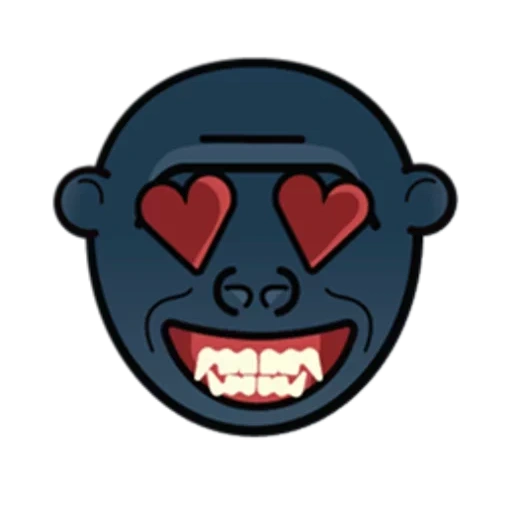 buio, emoji horror, emoji gorilla, smimik horror, facce spaventose dell'icona