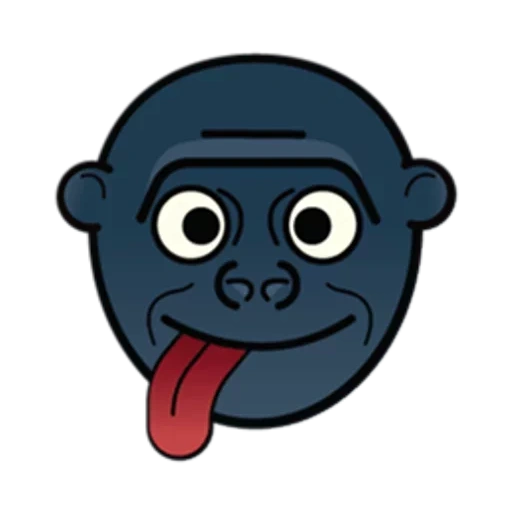 buio, faccia arrabbiata, faccia da goril, il volto della scimmia, emoji gorilla