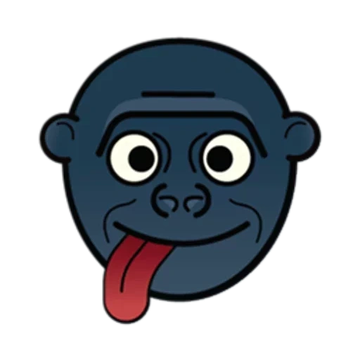 dunkelheit, wütendes gesicht, goril gesicht, das gesicht des affen, emoji gorilla