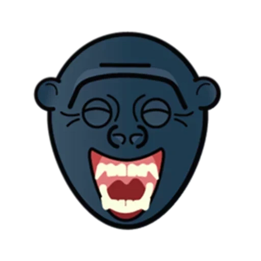 máscara, oscuridad, icono de máscara, estilo de icono, expresión del gorila
